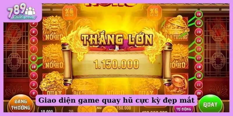 Giao diện game nổ hũ cực kỳ đẹp mắt
