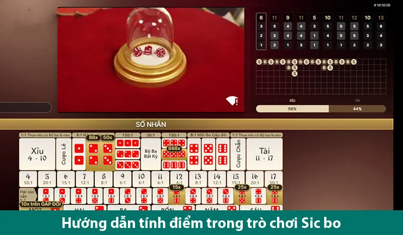Cách tính điểm và thủ thuật đặt cược game Sicbo thắng lớn cho bet thủ